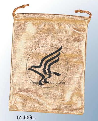 Gold Microfiber Drawstring Pouch