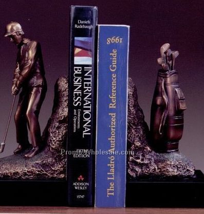 Golfer Bookends (9"x9")