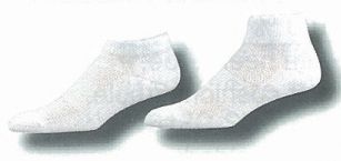 Half Cushioned Sole Heel & Toe Anklet Socks W/ Mesh Upper (7-11 Medium)
