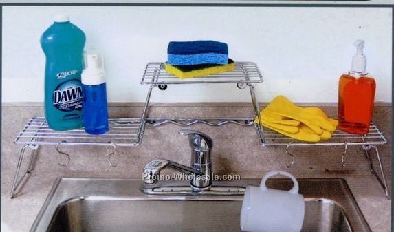 Handy Gourmet Chrome Plated Over Sink Shelf