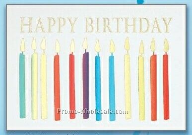 Happy Birthday W/ Candles Everyday Greeting Card