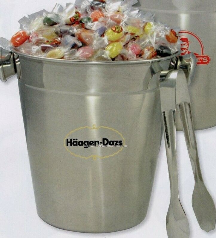 Ice Bucket With Tongs With Jelly Belly Candy (7 Oz.)
