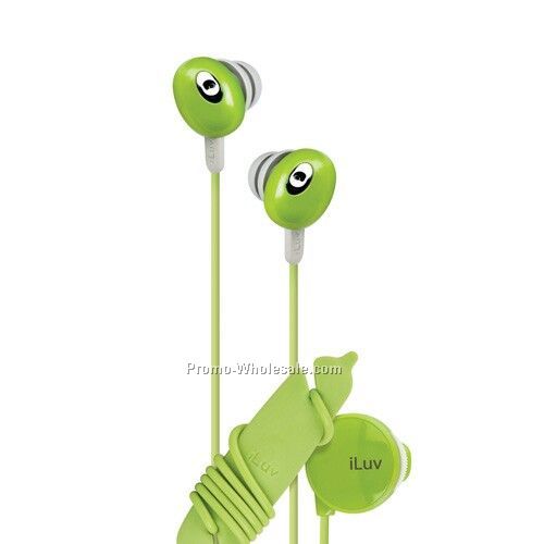 Iluv In-ear Stereo Earphone With Volume Control - Green