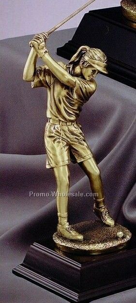 Imperial Series Elegant Resin Gold Sculpture - 10" Female Driver