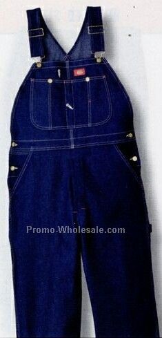 Indigo Blue Bib Overall W/ Cross Over High Back (Inseam 30-36, Waist 30-60)