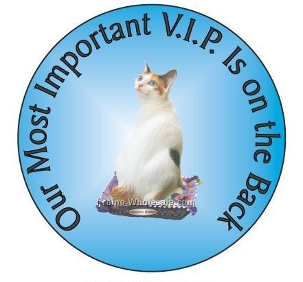 Japanese Bobtail Cat Round Hand Mirror W/ Full Mirror Back (2-1/2")