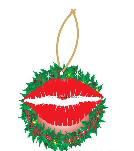 Kiss Executive Line Wreath Ornament W/ Mirrored Back (8 Square Inch)