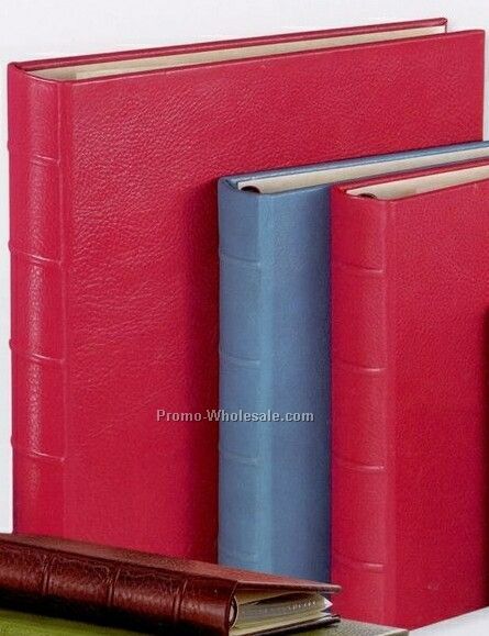 Large Clear Pocket Photo Album W/ Traditional Premium Leather Cover