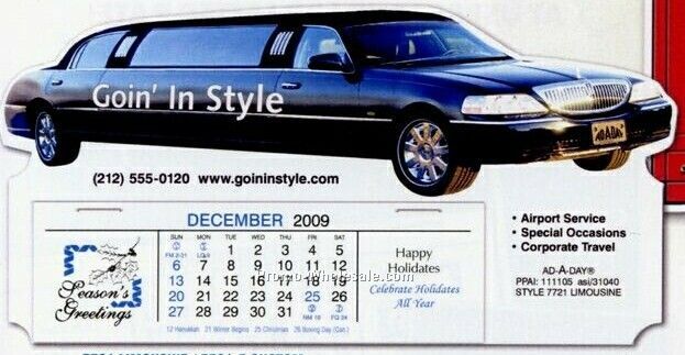 Limousine - Standard Color Die Cut Calendar - Before June 1