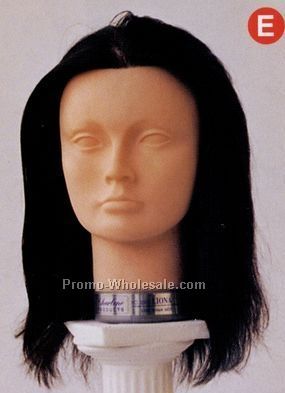 Liona Economy Make-up Mannequins-18" Black Human Hair/ Light Face