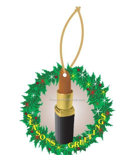 Lipstick Executive Line Wreath Ornament W/ Mirrored Back (6 Square Inch)