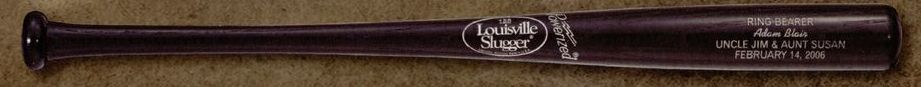 Louisville Slugger Tee Ball Personalized Wood Bat (Black/ Silver Imprint)