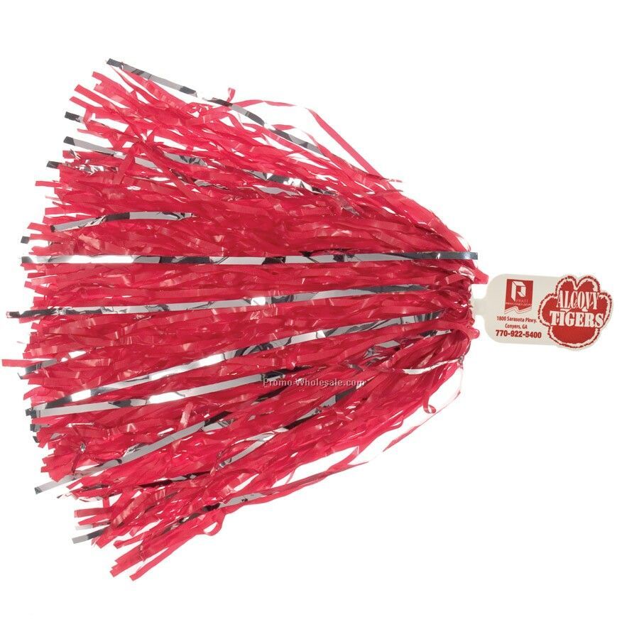 Mascot Glitter Pom Poms W/ 500 Streamers - Paw End