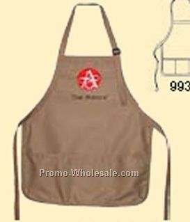 Medium 3 Pocket Bib Apron With Buckle Strap (Blank)