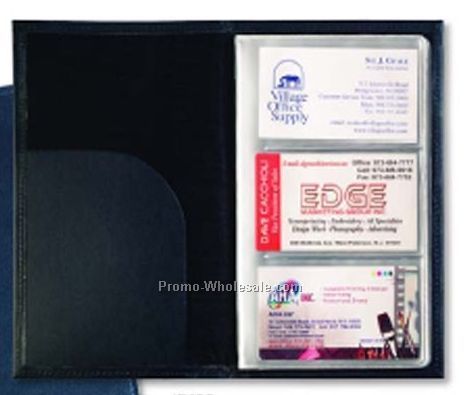 Medium Business Card File Organizer - Oxford Bonded Leather