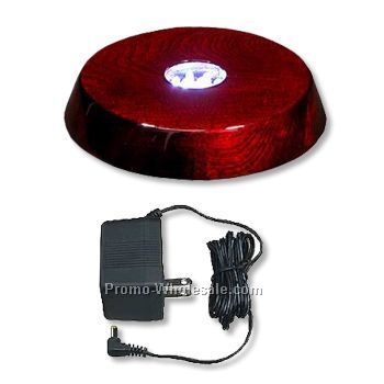 Medium Round Piano Finish LED Lighted Base