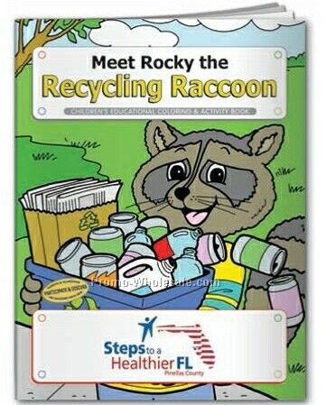 Meet Rocky The Recycling Raccoon Coloring Book