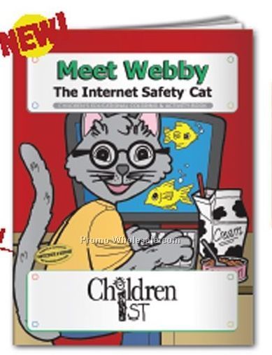Meet Webby The Internet Safety Cat Coloring Book