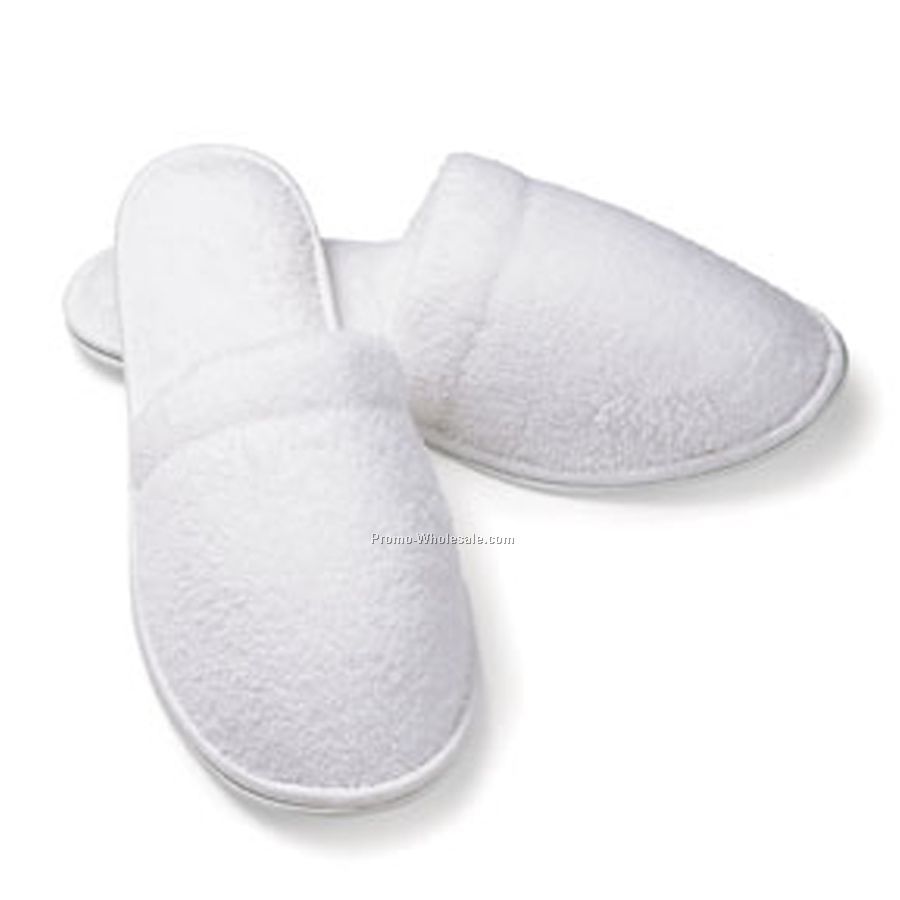 Men's Closed Toe Microfiber Terry Cloth Slippers