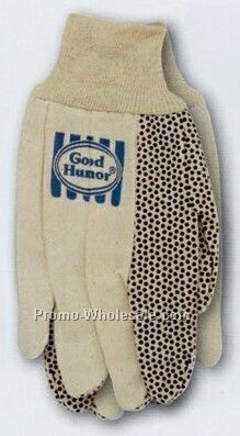 Men's Pvc Dot Canvas Work Glove (One Size Fits All)