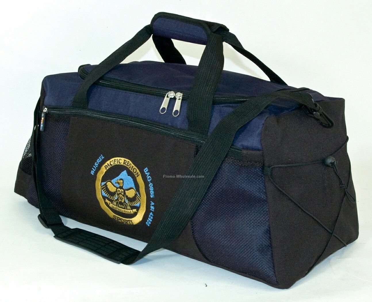 Mesh Pockets Sport Bag W/600d Polyester/ Pvc