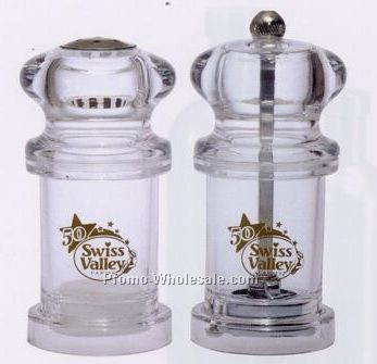 Mini Round Head Salt Shaker & Pepper Mill Set