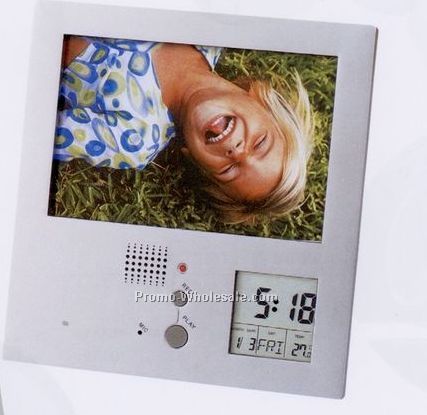Minya Picture Frame Recorder Alarm Clock/Thermometer