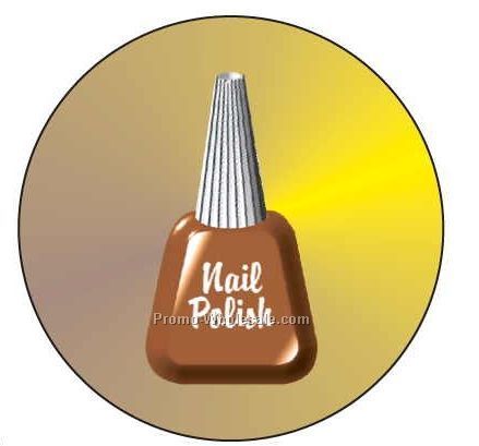 Nail Polish Badge W/ Metal Pin (2-1/2")