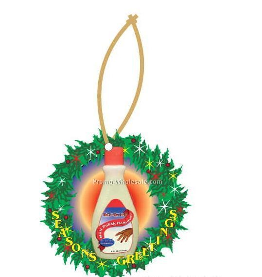 Nail Polish Remover Executive Wreath Ornament W/ Mirrored Back (8 Sq. Inch)