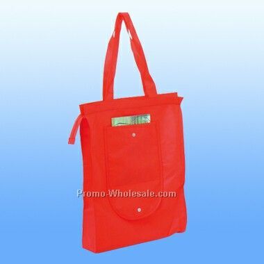 Non Woven Fold & Snap Tote (Recycle Bag)