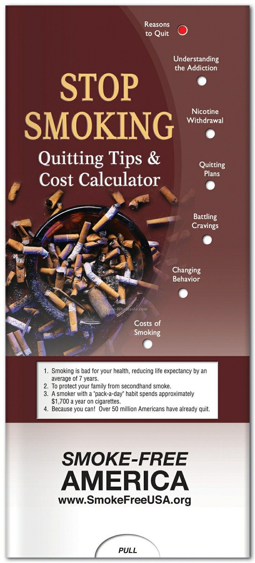 Pillowline Stop Smoking Pocket Slider Chart