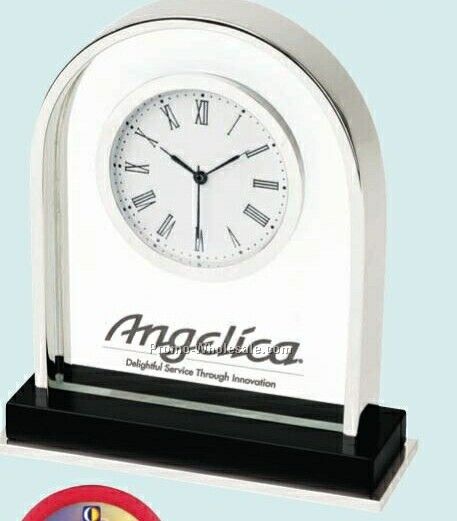 Platinum Arch Clock