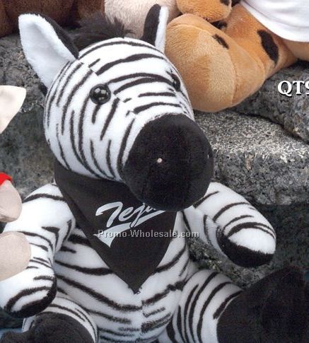 Q-tee Collection Stuffed Zebra (9")