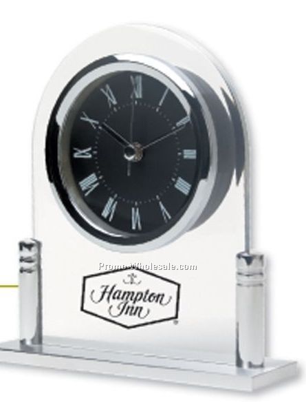 Recognition Clocks - Silver Anniversary Desk Clock (3 Day Rush)