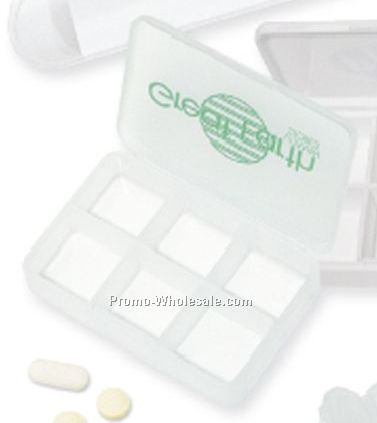 Rectangle 6 Compartment Pill Box