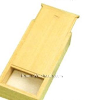 Rectangle Wooden Box W/ Sliding Drawer