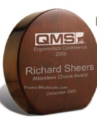 Round Piano Wood Award (Laser Engraved)