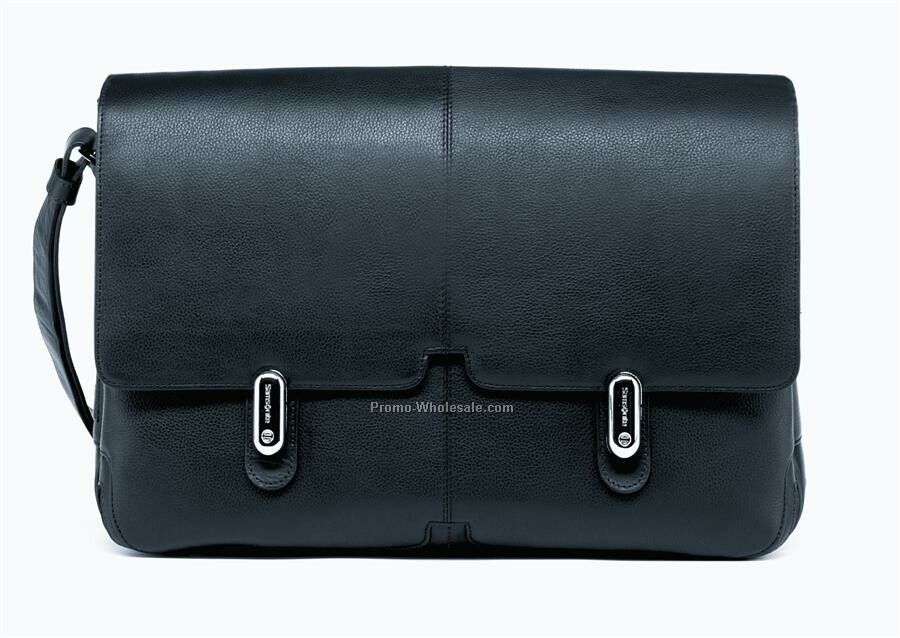 Samsonite High Tech Leather Messenger Bag