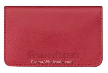 Shiny Pallet Leather Slim Card Case W/ 2 Card Slots