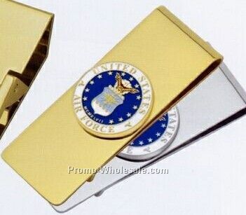 Silver Money Clip With Emblem