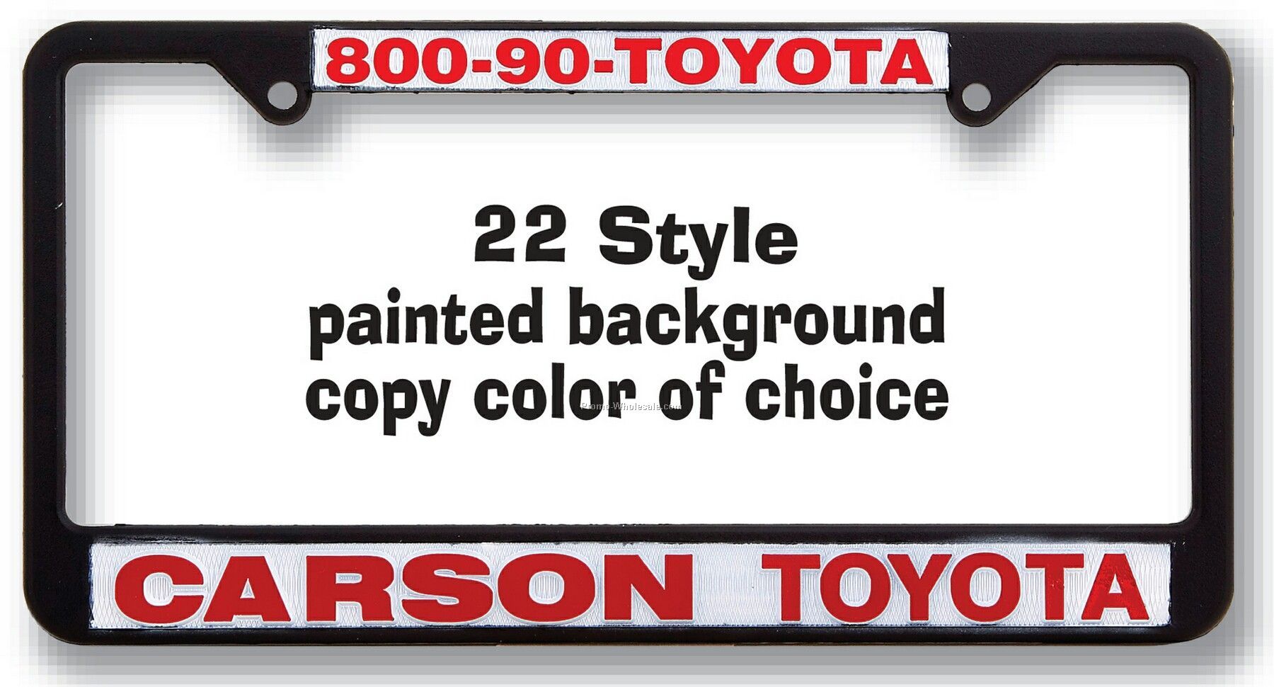 Standard 22 Style Raised Copy License Plate Frame W/ Painted Background