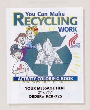 Stock Design Environmental Coloring Book - Make Recycling Work (8-1/2"x11")