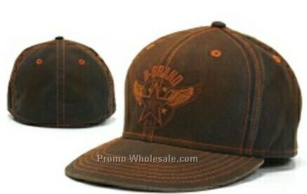 Stock Flat Bill Cap With Contrast Stitching