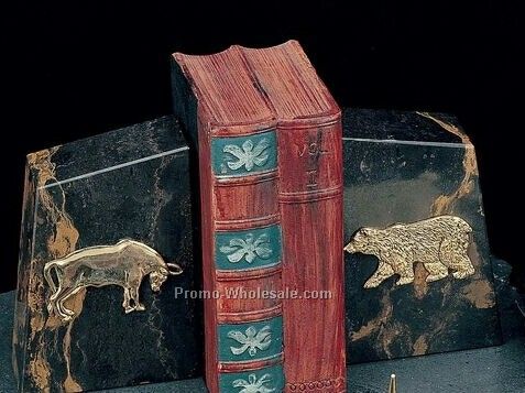 Stock Market Marble Bookend (6")