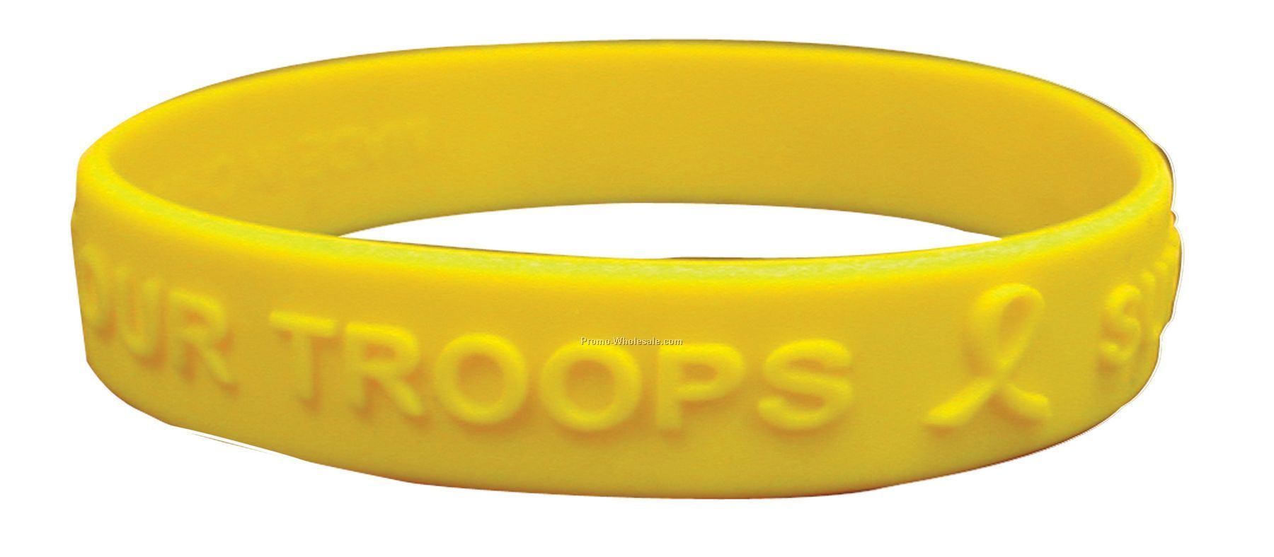 Stock Silicone Wrist Band (Support Our Troops)