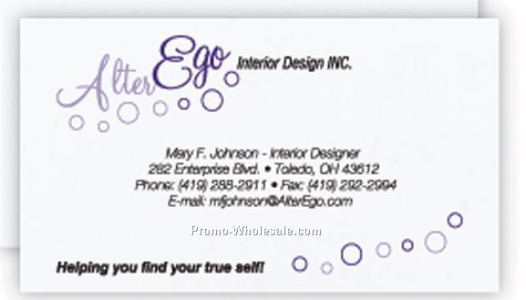 Strathmore Ultimate White 130 Lb. Business Card W/ 1 Special Ink