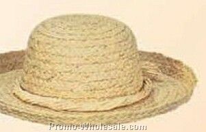 Straw Hat W/ Twined Band (One Size Fit Most)