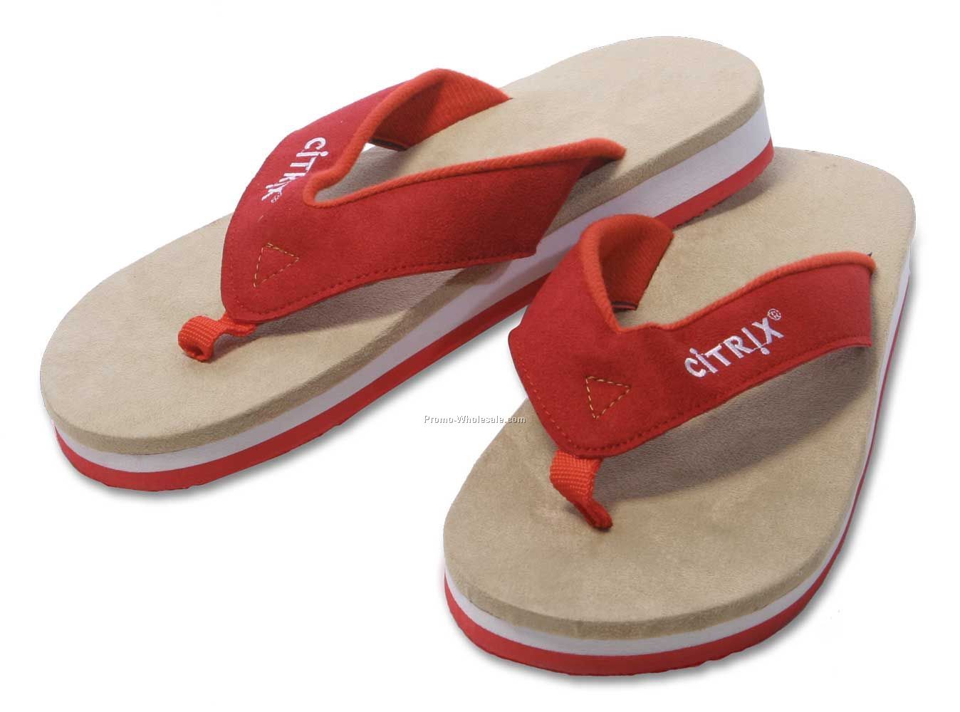 The Malibu Ultra Sandals - Embroidered Ultrasuede 3-layer Sole (Import)
