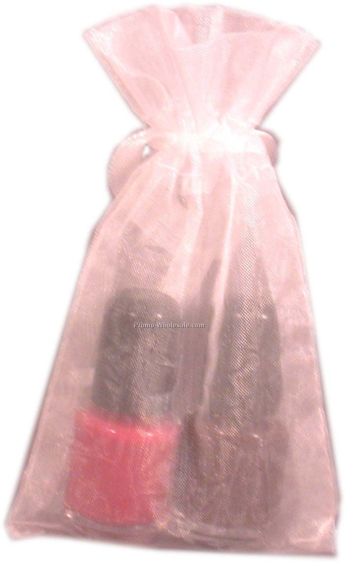 Two 1/8 Fl. Oz. Nail Polish Bottles Tied In Organza Bag