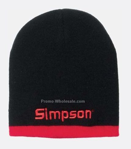 Two Color Beanie Hat (Domestic In House)